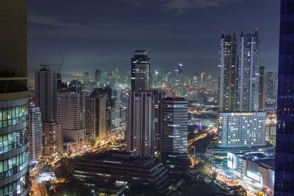 Manila skyline at night