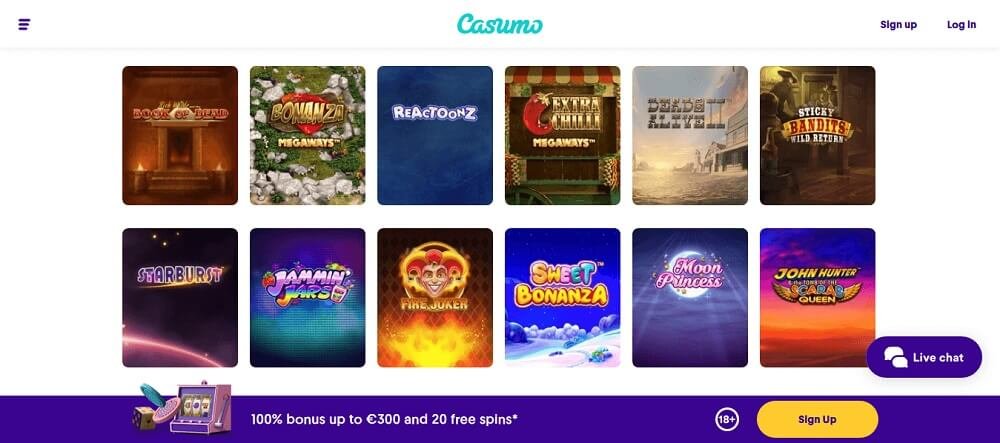 Casumo free spins bonus video poker