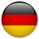 Botão brilhante da bandeira da Alemanha